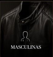 Jaqueta de couro masculina clássica